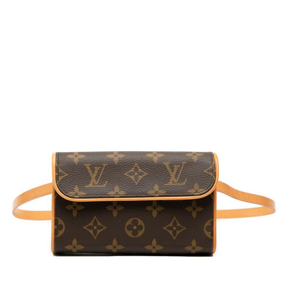 Louis Vuitton Monogram Florentine Body Bag Waist Brown Leather